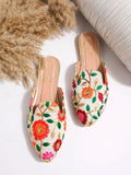 Shoetopia Ethnic Embroidered Multicolored Mules For Women & Girls /Uk9,Multi,9,B0BVMGC8WC