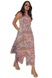 Anni Designer Women'S Rayon Blend Straight Printed Kurta With Pant (Vcm Blue_3Xl_Blue_Xxx-Large),Blue,3XL