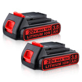 Upgraded 3.8Ah 20V LBXR20 Lithium Battery Replacement for Black and Decker 20V Lithium Battery LBD2020S LBXR20 LBXR2020APB LBXR2