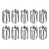 HARFINGTON 10pcs Thread Repair Inserts M6 x 1 Male to M4 x 0.7 Female Thread 10mm Long Stainless Steel Reducing Nuts Metric Self