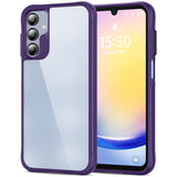 HOOMIL Case for Samsung Galaxy A25, Non-Yellowing, Drop Protection, Anti-Scratch Transparent Hard Back Phone Cover - Purple