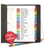 UNV24812 Universal Table of Contents Dividers