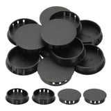 PATIKIL Plastic Hole Plugs, 34 Pcs 1 3/4(45mm) Plastic Plugs Screw Hole Plug Snap Desk Grommet Buckle Knockout Locking Plugs Fur