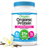 Orgain Organic Vegan Protein Powder + 50 Superfoods, Vanilla Bean 21g Plant Based Protein, Gluten Free, Dairy Free, Lactose Fr