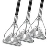KalTell 3PK Commercial Wet Mop Handles, 58.5inch Metal Mop Handle with Heavy Duty Jaw Clamp Head, Industrial Replacement Mop Stick