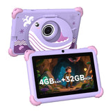 7-inch Kids Tablet for Toddlers, Android 12, 4GB RAM, 32GB ROM, WiFi, Bluetooth, Safe Eye Protection IPS Screen, Parental Contro