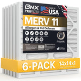 BNX TruFilter 20x30x1 Air Filter MERV 11 (4-Pack) - MADE IN USA - Allergen Defense Electrostatic Pleated Air Conditioner HVAC AC