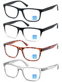 OLOMEE Blue Light Blocking Reading Glasses Men Large Oversized Square Readers +1.25 Wide fit Cheaters for Men W/Big Head/Large F