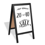 Ilyapa Wooden AFrame Whiteboard Sign 40 x 20 inch Magnetic Dry Erase Sidewalk Menu Board Sturdy Freestanding Black Sandwich