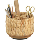 TV Remote Control Holder, Woven Water Hyacinth Desk Organizer Accessories