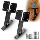 YUEYIN Heavy Duty Metal Brackets for Gazebo Roof Posts - Adjustable 90 Support for 4x4/4x6 Lumber, Wind & Snow Resistant, Includ