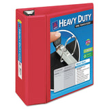 Avery HeavyDuty View 3 Ring Binder, 5 One Touch EZD Rings, 1 Red Binder (79327)