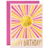 Sweetzer & Orange Birthday Card with Envelope, 5x7, Single Fun Happy Birthday Card for Men, Women, Friends & Family - Message Wr