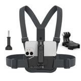 Sametop Phone Chest Mount Harness Holder Mobile Phone Strap Clip Compatible with iPhone Samsung GoPro 13/12/11/10/9/8 DJI Osmo a