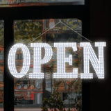 Led Open Signs for Business 40x14in Big Open Sign Led w/Remote Control Window Wall Door Store Bar Coffee Salon,ON/OFF Switch Whi