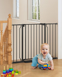 Cideny 29-45 Baby Gate for Stairs, Auto Close Stroller Friendly Dog Gate Indoor for Doorways, Pressure Mounted Baby Gate, Easy W