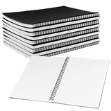 TAICHEUT 10 Pack B5 Lined Spiral Notebook, Black Card Cover Notebook, 80 Sheets/160 Pages Paper Notebook for Business Office Not