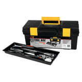Performance Tool W54017 18Inch Plastic Box with Handle, Tool Organizer Storage Box, Removable Inner Tray, Lightwieght & Easy to