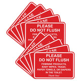 All Quality Classic Framed Please Do Not Flush Thank You Bathroom Etiquette Sign - 4 x 6 (Red) 10 Pack