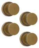 Asidrama 4 Pack Antique Brass Privacy Door Knobs with Lock, Door Handles with Antique Brass Door Knobs Interior for Bedroom or B
