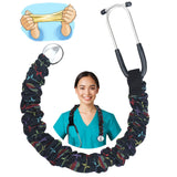 ABAMERICA Stretchy Stethoscope Cover Scrunchie, Stretchy Slim Looking Stethoscope Sleeves Universal Fit to All Types of Stethosc