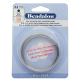 Beadalon 316L Stainless Steel Wrapping Wire, Round, 22 Gauge .64 mm / .025 in, 10 m / 32.8 ft