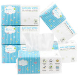 Orighty Baby Dry Wipes - Super Soft & Gentle Baby Washcloths, Use Wet or Dry, 100% Unscented Tissue for Babies Sensitive Skin, I
