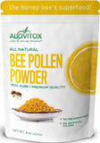 Alovitox Bee Pollen Powder | 100% Pure, Natural Raw Bee Pollen - Antioxidants, Proteins, Vitamins B6, B12, C and A, Amino Acids
