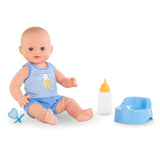 Corolle Drink and Wet Bath Baby Paul - 14Boy Baby Doll with 3 Accessories - Bottle, Potty, and Pacifier - Really Drinks and