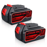 VANTTECH 2Packs 7.0Ah 20V LB2X4020 Replacement for Black and Decker 20 Volt Battery LBXR20 LB20 LBX20 LBX4020, Compatible with B