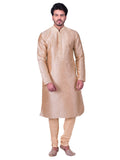 Manyavar Men's Silk Kurta Pyjama Yellow