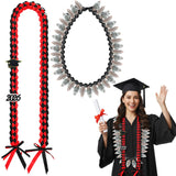 Suncalla 2 Pcs Graduation Ribbon Leis Class of 2026 Kukui Lei Ribbon Weaving Garland DIY Money Lei Accessories for Graduation Se