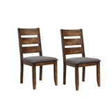 Benzara Dining Chair, One, Gray and Brown