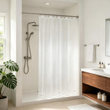 Barossa Design 54 x 78 Frosted Stall Shower Curtain Liner with 3 Magnets - Waterproof PEVA Shower Liner for Bathroom Stall, PVC