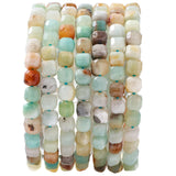 Natural Faceted Amazonite Cube Stone Beads 5-5.5mm 60pcs/str Loose Square Semi Gemstone Stone Beads for Making Bracelets Necklac