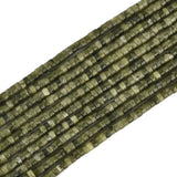 HAAMIIQII 2x4mm Natural Canada Green Jade Heishi Spacer Beads 150Pcs Flat Disc Stone Semi Precious Gemstone Loose Beads for Jewe