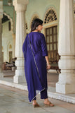Gosriki Women'S Cotton Blend Embroidered Straight Kurta With Pant & Dupatta (Nepoli Begani-Nw-Gs_L_Violet_Large),Purple,,B0CQPHJFSF