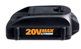Worx 20-Volt, 2.0 Amp Hour MaxLithium Battery - PowerShare Battery Platform and Replacement Battery - WA3525