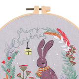 Merishopp Christmas Embroidery Starter Kit Supplies Creative Decorative Gift Craft Set Bunny