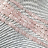 Natural Stone Beads Square Faceted Beading Rose Quartz Gemstone Loose Beads for Jewelry Making 7.9 inches 2 Strands