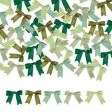 Meseey 50 Pcs Halloween Premade Satin Ribbon Bows with Twist Tie 2.5 Inch Pre-tie Treat Bag Bows for Halloween Thanksgiving Wrea