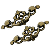 HOUSEHOOK 8 Pack Vintage Bronze Drawer Pulls, 2-1/2 Inch Hole Center, Antique Cabinet Knobs and Handles for Dressers, Closets, C