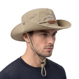 Kraptick Wide Brim Sun Hat For Men Uv Protection Safari Cap For Trekking, Fishing, Hiking & Outdoor Adventures Breathable Bo
