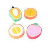 Leadigol 4pcs Fruit Shaped Bathing Sponges Cute Dish Cleaning Scrubber,Lightweight Cleaning Dishes Sponge Washing Dishes Kitchen