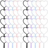 Threehoney 50 Pcs Heart Shaped Handheld Mirror with Handle Bulk Small Portable Travel Makeup Hand Held Mirror 3.15 x 4.72 Inch M