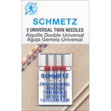 SCHMETZ Twin (130/705 H ZWI BR) Sewing Machine Needles Carded Assortment