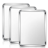 E-far Baking Sheets Set of 3, 16x12x 1Stainless Steel Cookie Sheets Pans for Oven, Non-toxic Metal Trays for Baking