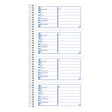 Adams Spiral Petty Cash Book, 2Part, Carbonless, 4 Messages per Page, 200 Sets per Book (SC1156)