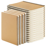 ZUQIAN 24 Pack A5 Spiral Notebooks Bulk with Kraft Cover, 8 x 5.9 Inch 120 Pages Spiral Lined Notebook Journal, Ruled Lined Trav