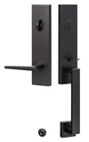 SureLoc Hardware TN507 FBL Turin Entrance Handleset, Flat Black